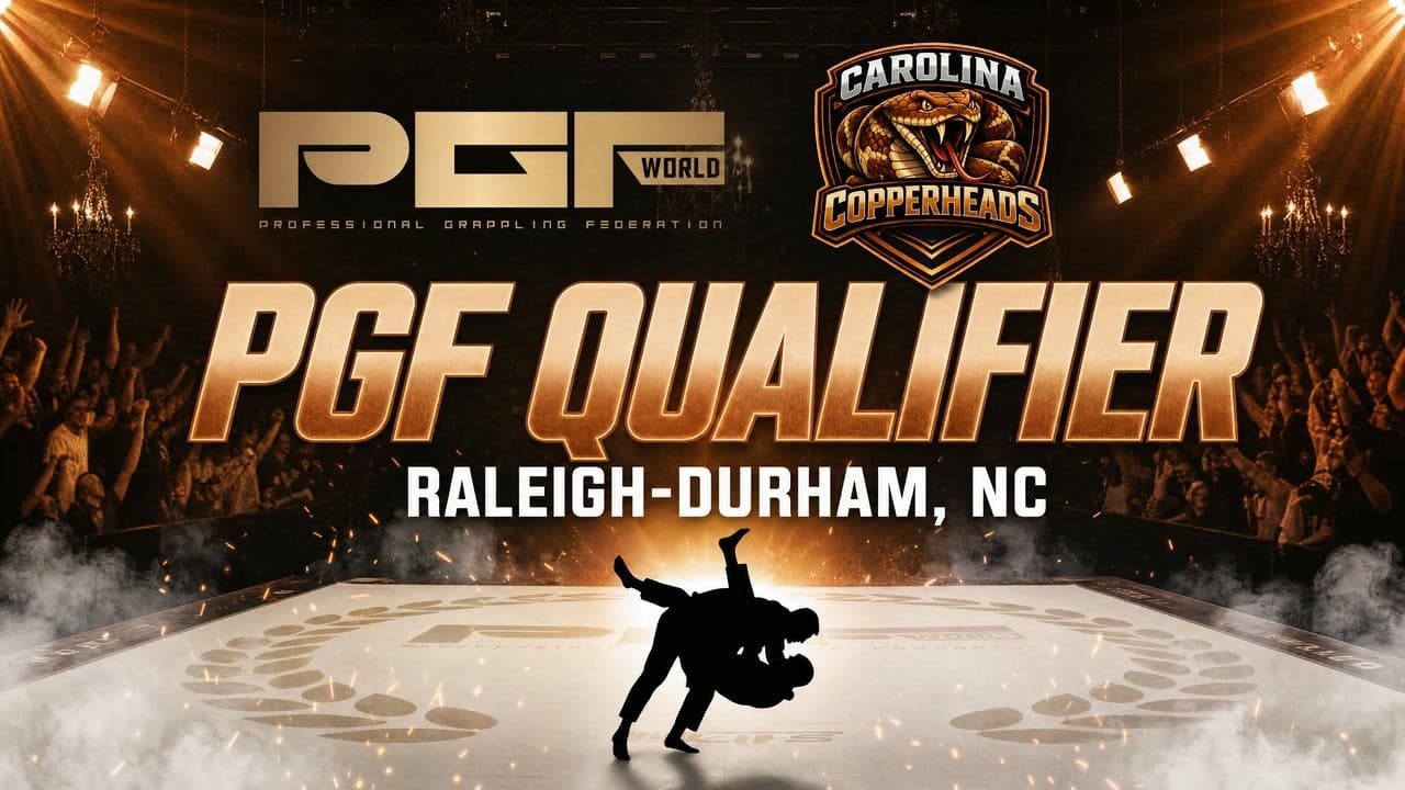 Official Carolina Copperheads PGF Qualifier stream artwork for Raleigh-Durham, North Carolina.